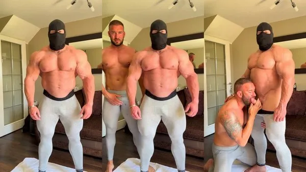 Body building Cum – The Masked Bodybuilder, Micael Wilson